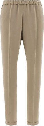 Alberto Biani elasticated pleat trousers - Neutrals