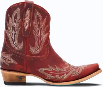 Lane Boots Womens Lexington Western Bootie In Smoldering Ruby