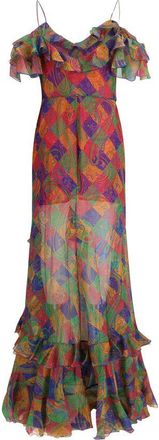 Etro Silk Chiffon Paisley Dress - Multicolor