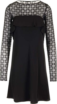 Givenchy Jersey And Tulle Mini Dress