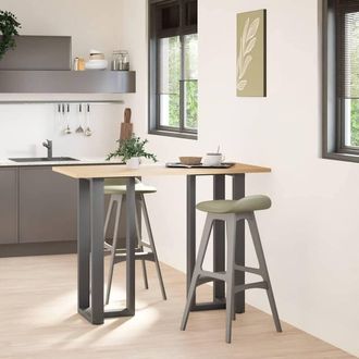 Berkfield Home Bar Table Legs T-Shaped&not;2 pcs Anthracite 50x35x(100-101) cm Steel in Dark Grey