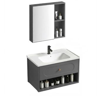 Rea Un Conjunto De Muebles De Ba&ntilde;o Con Lavabo Rea River 60cm Grey
