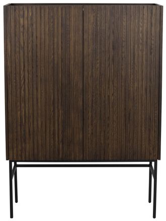 Rowico Design Highboard Halifax 140 x 100 cm - Dunkelbraun
