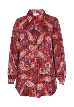 Usha Blouse Dames Rood Veelkleurig
