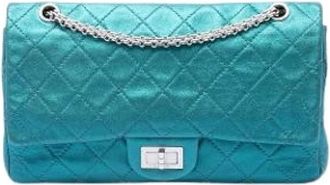 Chanel Pre-owned Reissue Flap - Dames - Vintage Schoudertas - Blauw - ONE Size - Leer - Vintage
