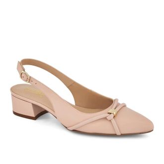 Andrea Womens Slingback Low Heel Pumps In Nude