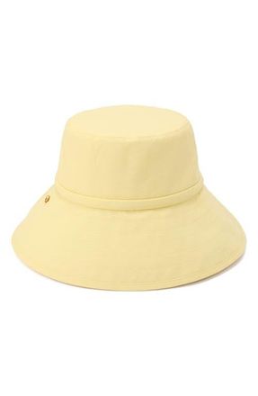 Kate Spade New York bow ties long brim bucket hat in Pale Citron at Nordstrom
