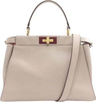 Fendi Pre-owned Vintage Handtas - Dames - Vintage Handtas - Grijs - ONE Size - Leer - Vintage