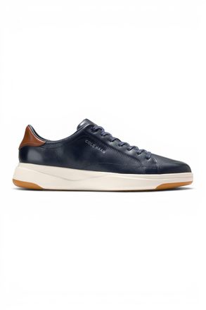 Cole Haan Mens GrandPro Luxe Mile Trainer Blue Leather Sneakers - C42754