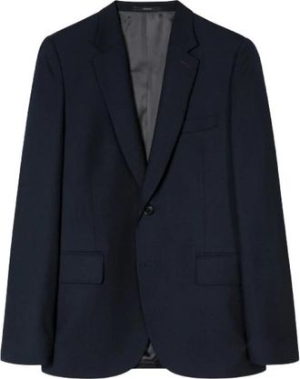 Paul Smith Navy Wol Blazer Soho Fit - Heren - Blazers - Blauw - S - Wol - Jassen