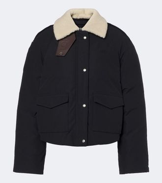 Loewe Padded shearling-trimmed cotton-blend jacket