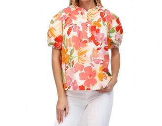 Fate Poppy-Lin Perfection Top In Pink Floral