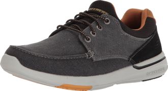 Skechers Mens Relaxed Fit-Elent-Mosen Boat Shoe, Black, 12 UK
