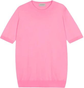John Smedley Pink Cotton T-Shirt