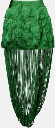 Xu Zhi Minigonna drappeggiata con frange