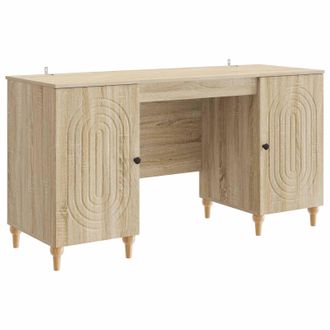 vidaXL Escritorio Sonoma 142,5 X 50 X 75 Cm Madera De Ingenier&iacute;a Vidaxl