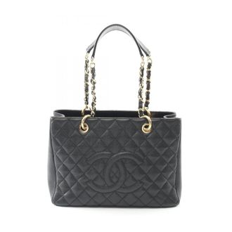 Chanel Black Leather Tote Bag (Pre-Owned)