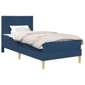 vidaXL Estructura De Cama Azul 100 X 200 Cm Poli&eacute;ster Vidaxl
