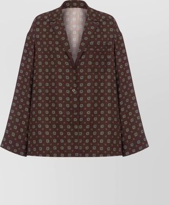 Moschino sleeves collared neck flap print