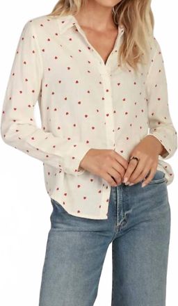 Dylan Hearts Shirt In White Red
