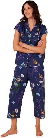 The Cats Pajamas Luxe Pima Capri Novelty Set in Deerly at Nordstrom, Size X-Small