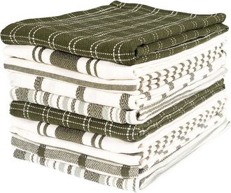 KAF Home Kaf Home Assorted Flat Kitchen Towels Set Of 10