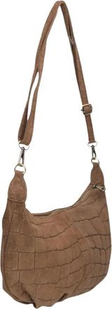 Notre-V Savina Toscana Croco - Dames - Schoudertassen - Bruin - ONE Size - Su&egrave;de - Tassen