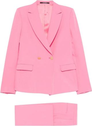 Tagliatore Dubbelrijige blazer met piek revers - Dames - Blazers - Roze - S - Jassen