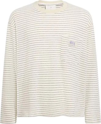 Song for the Mute Tops, Heren, Wit, M, Katoen, Stripe Long-Sleeve T-Shirt