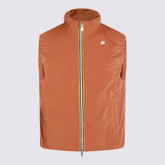 K-Way Orange Nylon Casual Jacket