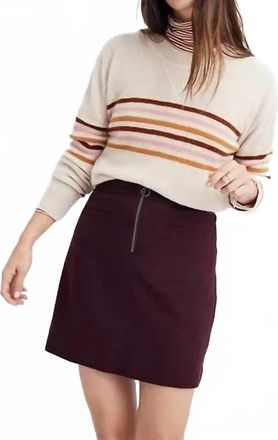 Madewell Fireside Wool Blend Retro Mini Skirt - Plus In Burgundy