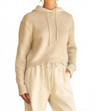 Skies Are Blue Clothing Avery Hoodie Sweater In Oatmeal