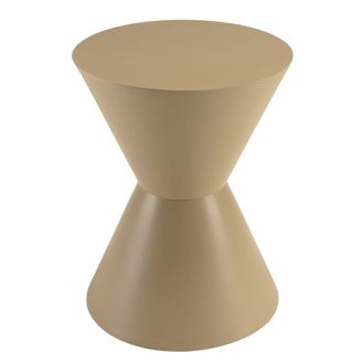 Macabane Mesa auxiliar redonda en color topo, 35 cm de di&aacute;metro