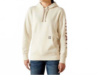 Ariat Womens Graphic Hoodie In Vanilla Ice