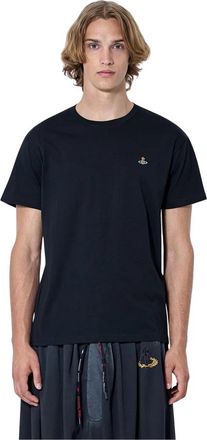 Vivienne Westwood Orb Klassiek T-shirt - Heren - T-shirts - Zwart - 2XL - Katoen - Tops