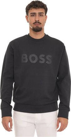 HUGO BOSS Salbo Sweater - Heren - Sweatshirts - Blauw - L - Katoen - Hoodies & sweatvesten