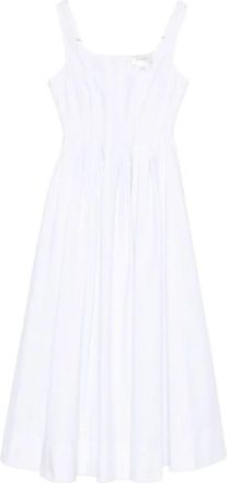 Sportmax Giro Jurk - Dames - Maxi kleedjes - Wit - XS - Katoen - Kleedjes