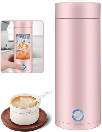 No Brand Hervidor Port&aacute;til - Bolsa De Agua Caliente - Hervidor Para Acampar - Hervidor Peque&ntilde;o - Hervidor De Viaje - Mini Hervidor - 400 Ml - Rosa - 7,5 X 20,5