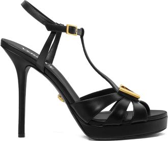 Versace Sandalen met plateauzool - Zwart