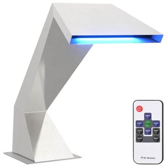 vidaXL Cascada Para Piscina Con Leds Rgb Acero Inoxidable Plateado Vidaxl