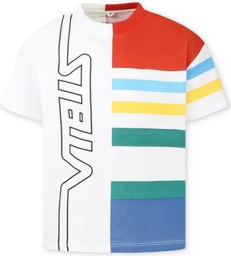 Stella McCartney Varsity-logo T-shirt - kids - Organic Cotton - 10 - White