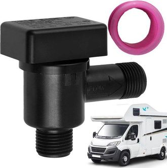 No Brand V&aacute;lvula De Retenci&oacute;n Para Desag&uuml;e De Caravana - Negra, V&aacute;lvula De Retenci&oacute;n Para Dep&oacute;sito De Remolque - Accesorios Antifugas Con Interruptor De Vac&iacute;o,