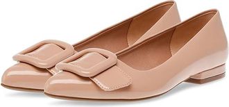 Anne Klein Kalea Womens Flat Shoes Natural Patent : 6.5 M, Rubber/Suede