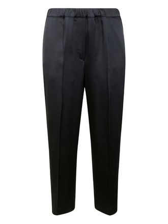 Liviana Conti cropped trousers - women - Viscose/Acetate - 40 - Black