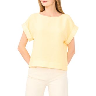 Halogen Stitch Cuff Top in Golden Haze at Nordstrom Rack, Size X-Small