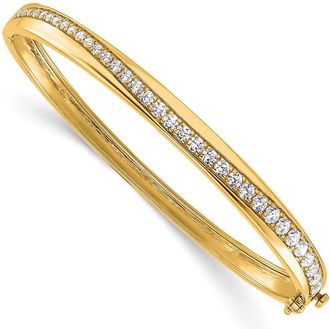 Diamond2Deal 14K Gold 1.6 Ct Lab Grown Diamond Bangle Bracelet