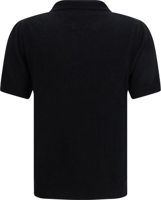 Allude Womens Polo Shirt Cashmere Black (capra Hircus) Knitwear Sweater