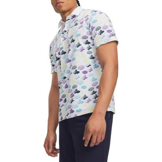 Under Armour UA ArmourDry Performance Golf Polo in White/Purple at Nordstrom, Size Xx-Large