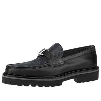 Louis Vuitton Major Loafers Black Monogram 1A8YIO