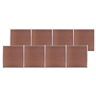 vidaXL Valla De Jard&iacute;n De Wpc Marr&oacute;n 1391x186 Cm Vidaxl